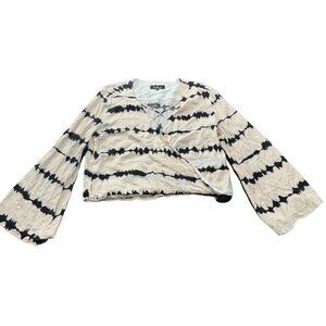 Lulus Women's‎ Cream and Black Blouse | D1